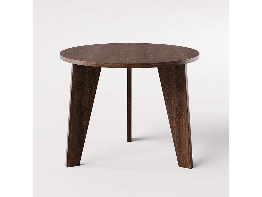 Table ronde ROSE Ø90 cm pour cuisine, salon, salle à manger Chêne chocolat