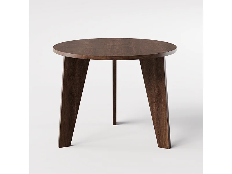 Table ronde ROSE Ø90 cm pour cuisine, salon, salle à manger Chêne chocolat