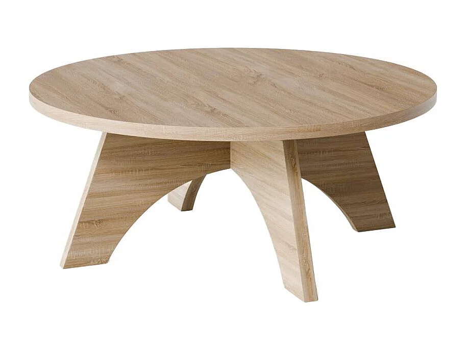 Mesa de centro redonda YUKO Ø90 cm Roble Sonoma