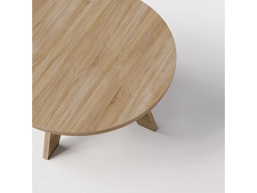 Tavolino rotondo YUKO Ø90 cm Rovere Sonoma