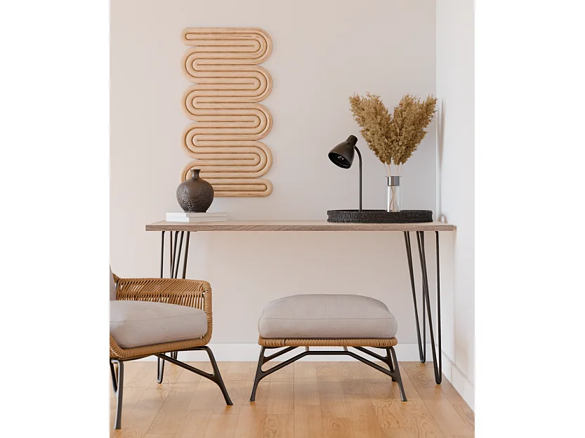 Schreibtisch VOSS 138 x 68 cm für Büro, Arbeitszimmer, Atelier Eiche Sonoma