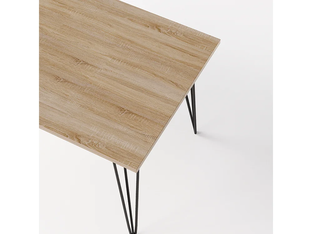 Schreibtisch VOSS 138 x 68 cm für Büro, Arbeitszimmer, Atelier Eiche Sonoma