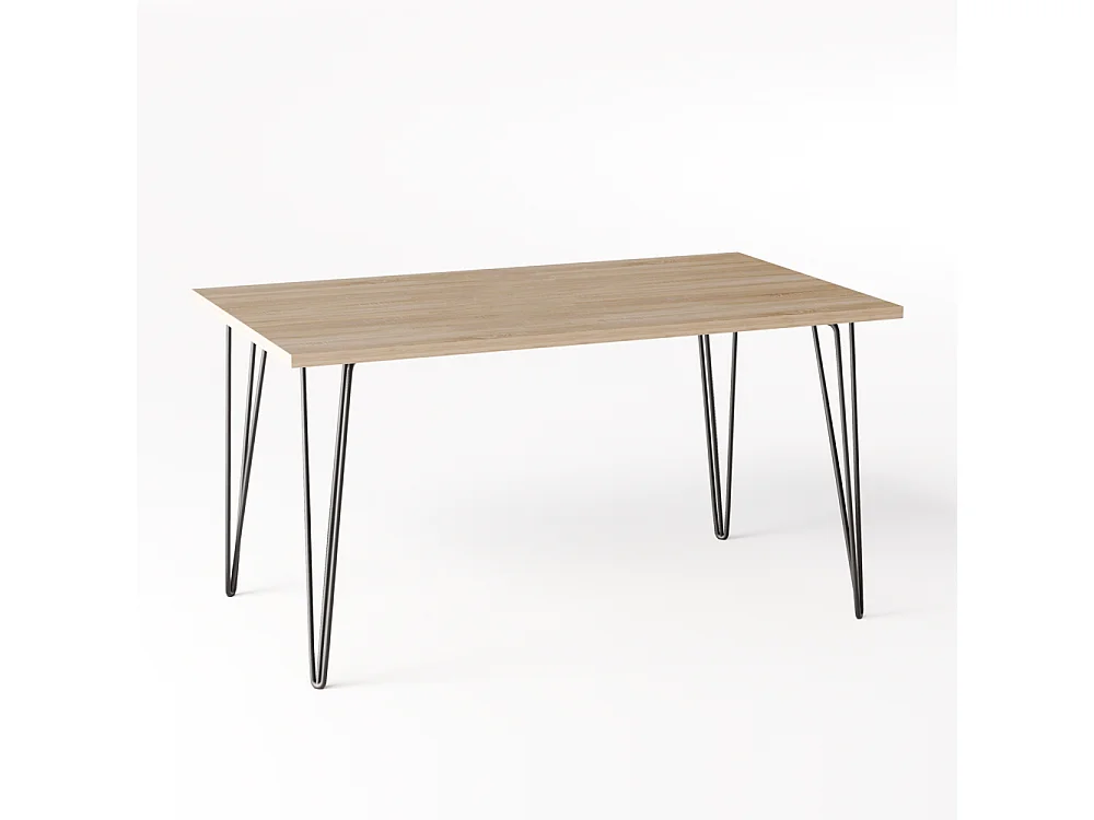 Schreibtisch VOSS 138 x 68 cm für Büro, Arbeitszimmer, Atelier Eiche Sonoma