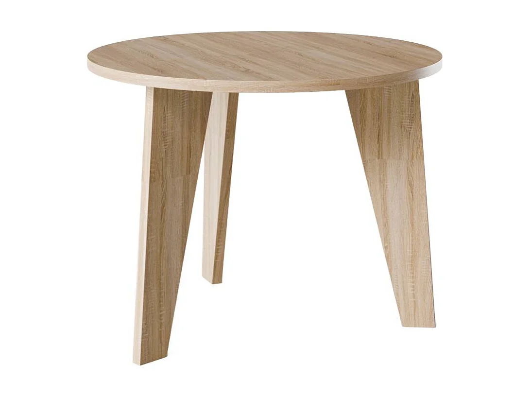 Runder Tisch ROSE Ø90 cm für Küche, Wohnzimmer, Esszimmer Eiche Sonoma