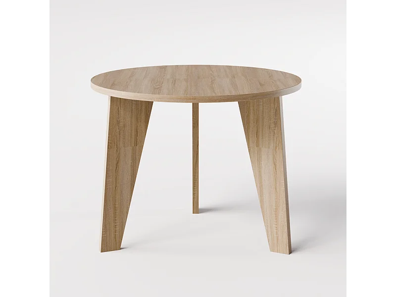 Mesa redonda ROSE Ø90 cm para cozinha, sala de estar, sala de jantar Carvalho Sonoma