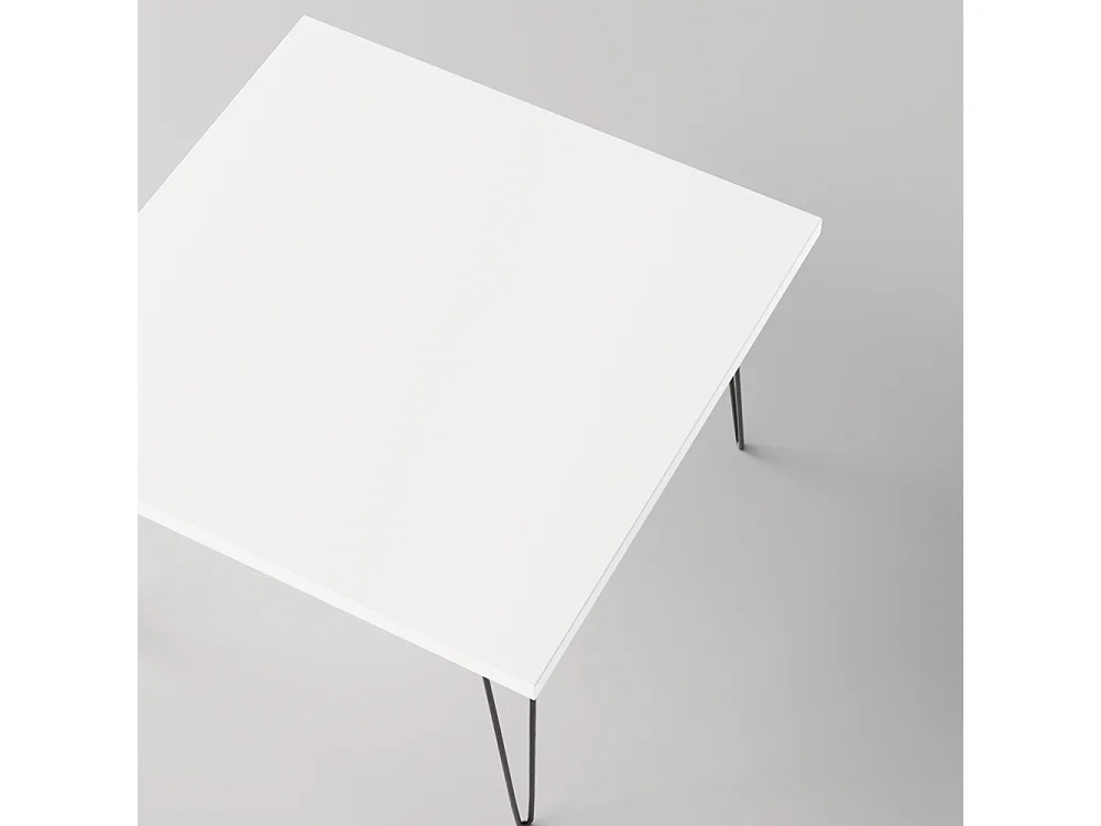 Mesa de centro VIDA 68 x 68 cm para salón, habitación Blanco