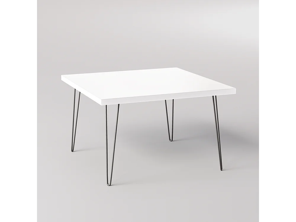 Tavolino da caffè VIDA 68 x 68 cm per soggiorno, camera da letto Bianco