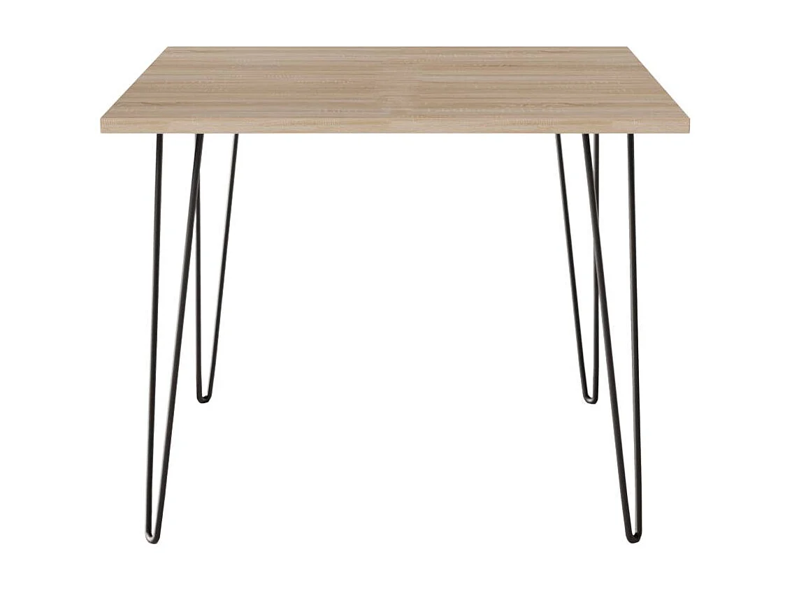 Tisch HAIRPIN 90 x 90 cm für Küche, Wohnzimmer, Esszimmer Eiche Sonoma