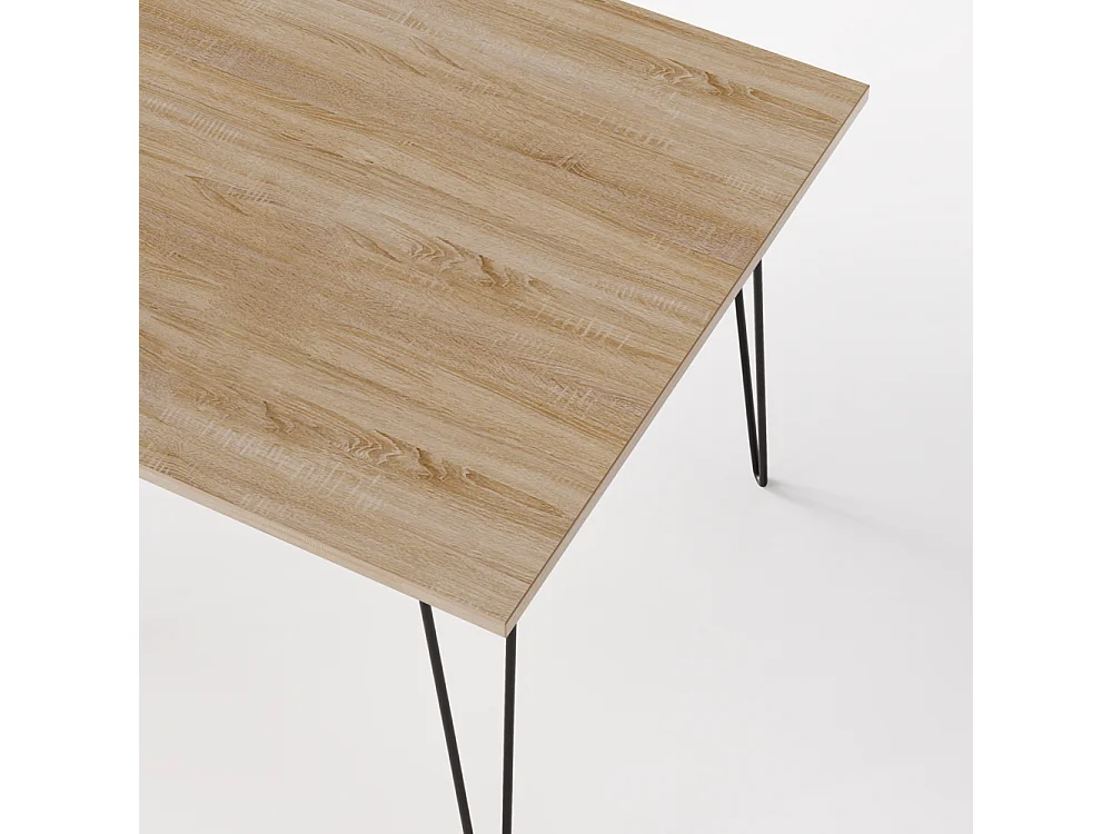Tisch HAIRPIN 90 x 90 cm für Küche, Wohnzimmer, Esszimmer Eiche Sonoma