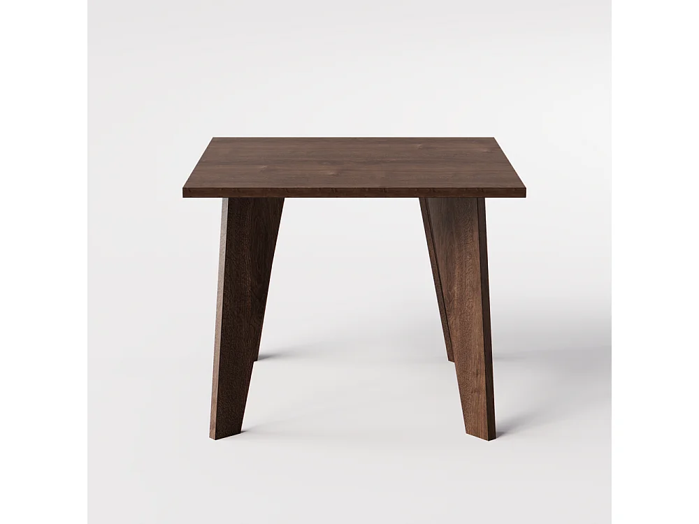 Table OLEN 90 x 90 cm pour cuisine, salon, salle à manger Chêne chocolat