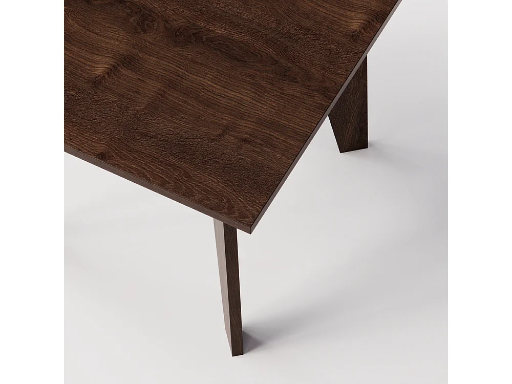 Table OLEN 90 x 90 cm pour cuisine, salon, salle à manger Chêne chocolat