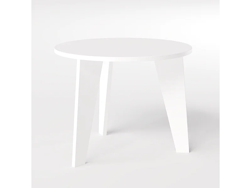 Stół okrągły ROSE Ø90 cm do kuchni, salonu, jadalni Biały