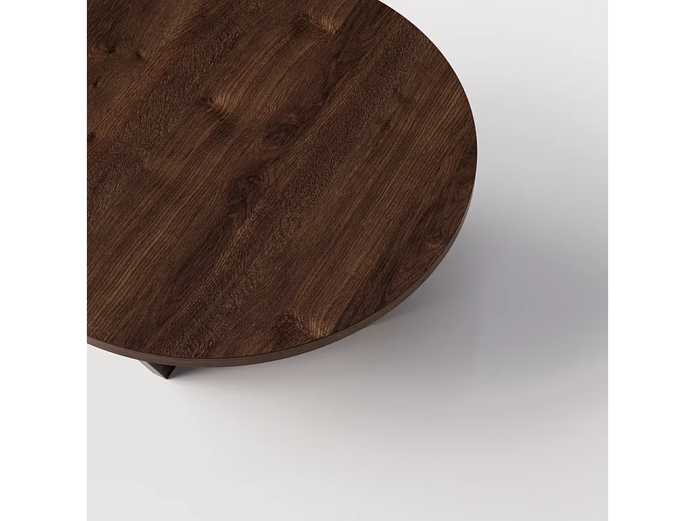 Ronde salontafel TORI Ø90 cm Chocolade eiken