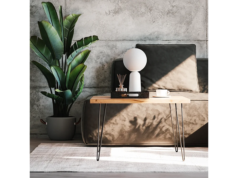 VIDA salontafel 68 x 68 cm voor de woonkamer, eikenhout Craft