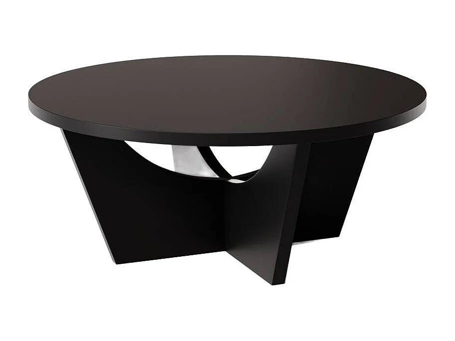 Table basse ronde TORI Ø90 cm Noir