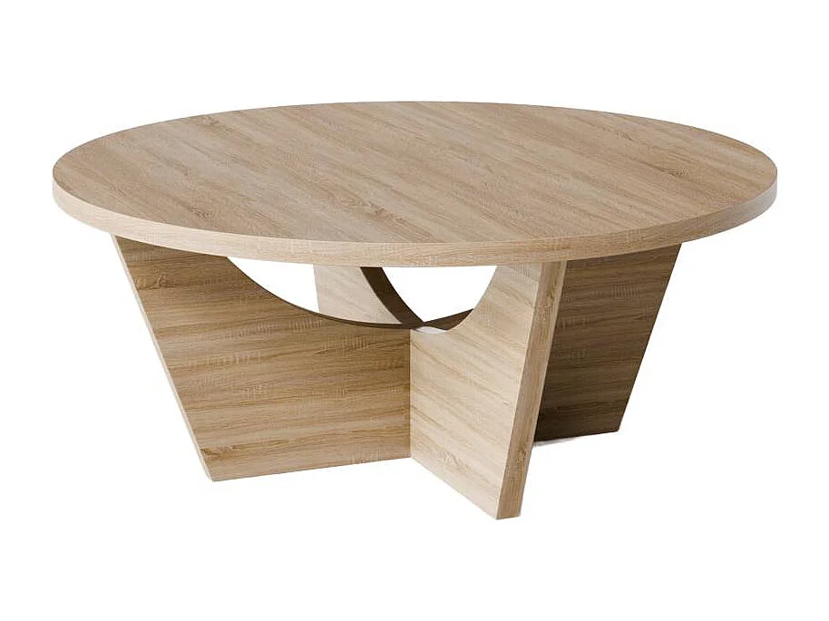 Mesa de centro redonda TORI Ø90 cm Roble Sonoma
