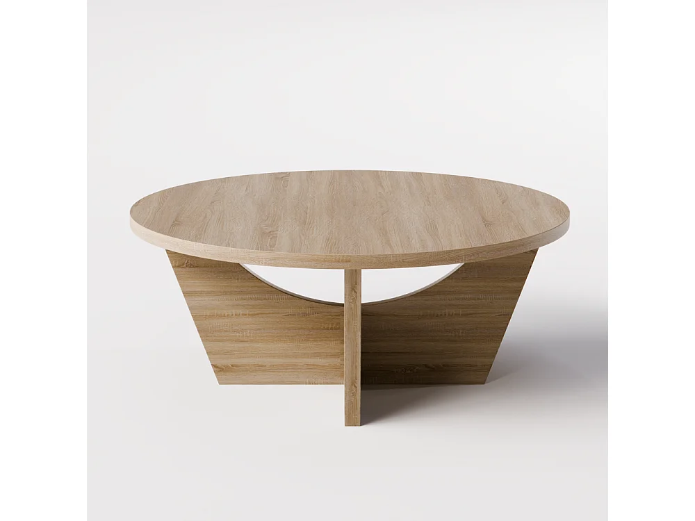 Mesa de centro redonda TORI Ø90 cm Roble Sonoma