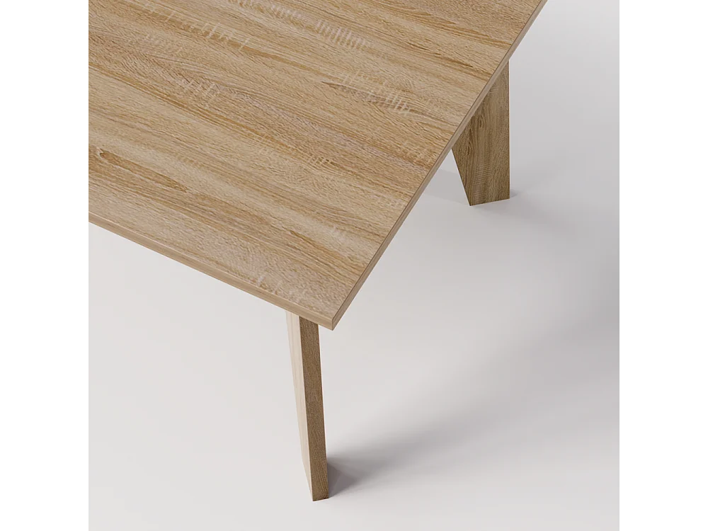 Mesa ARIS 138 x 80 cm para cozinha, sala de estar, sala de jantar Carvalho Sonoma