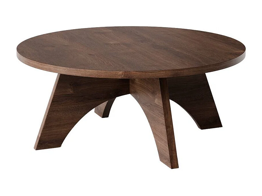 Mesa de centro redonda BELL  Ø68 cm Roble Chocolate