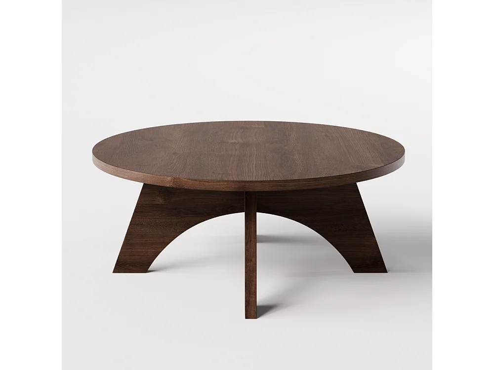 Ronde salontafel BELL  Ø68 cm Chocolade eiken