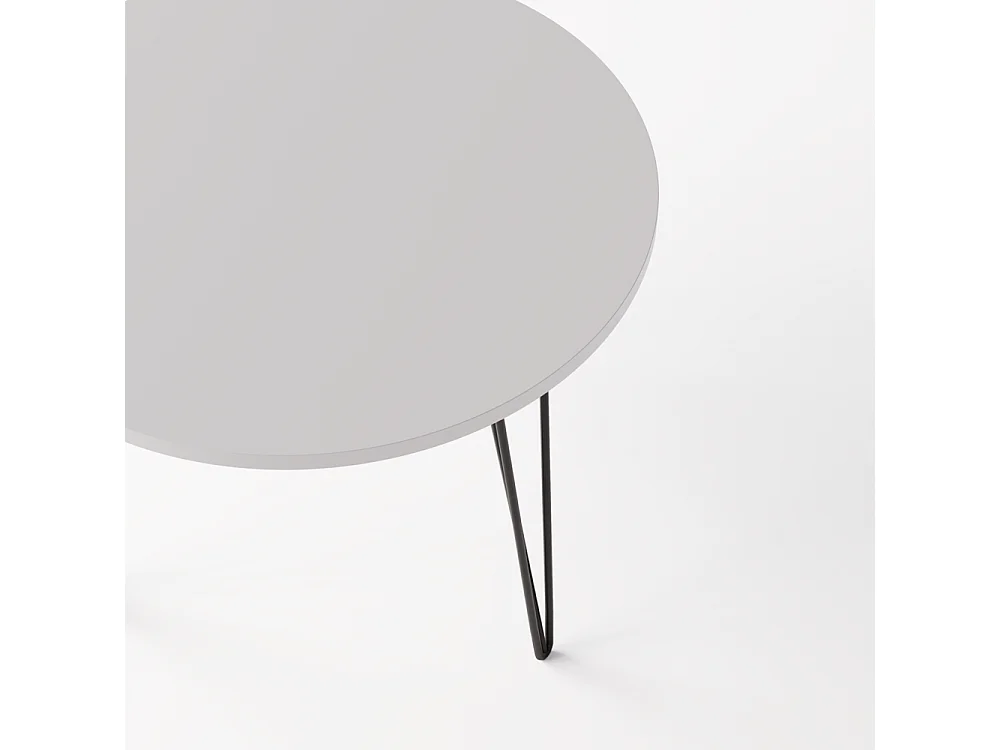 Runder Tisch MIKA Ø90 cm für Küche, Wohnzimmer, Esszimmer Grau