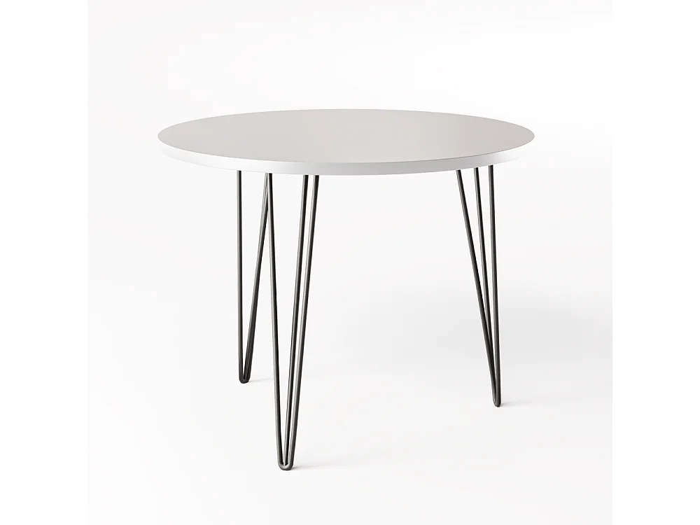 Mesa redonda MIKA Ø90 cm para cozinha, sala de estar, sala de jantar Cinza