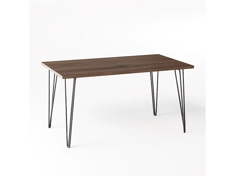 Tisch FISK 138 x 80 cm für Küche, Wohnzimmer, Esszimmer Schokoladen-Eiche