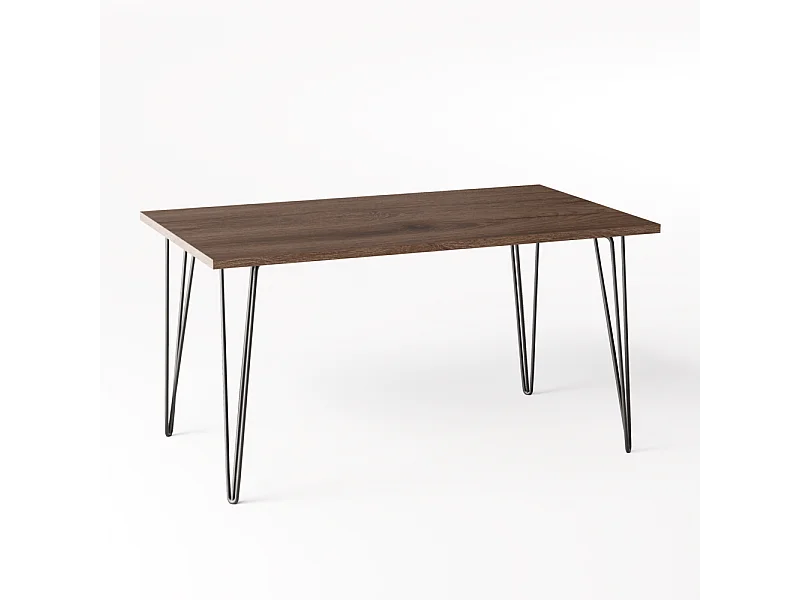 Tavolo FISK 138 x 80 cm per cucina, soggiorno, sala da pranzo Rovere Cioccolato