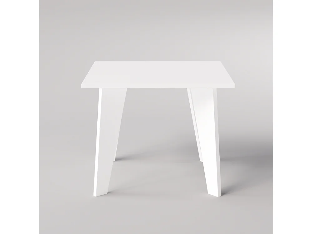 Table OLEN 90 x 90 cm pour cuisine, salon, salle à manger Blanc