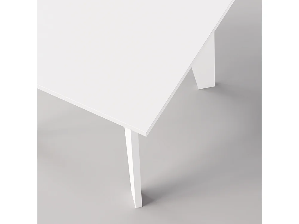 Table OLEN 90 x 90 cm pour cuisine, salon, salle à manger Blanc
