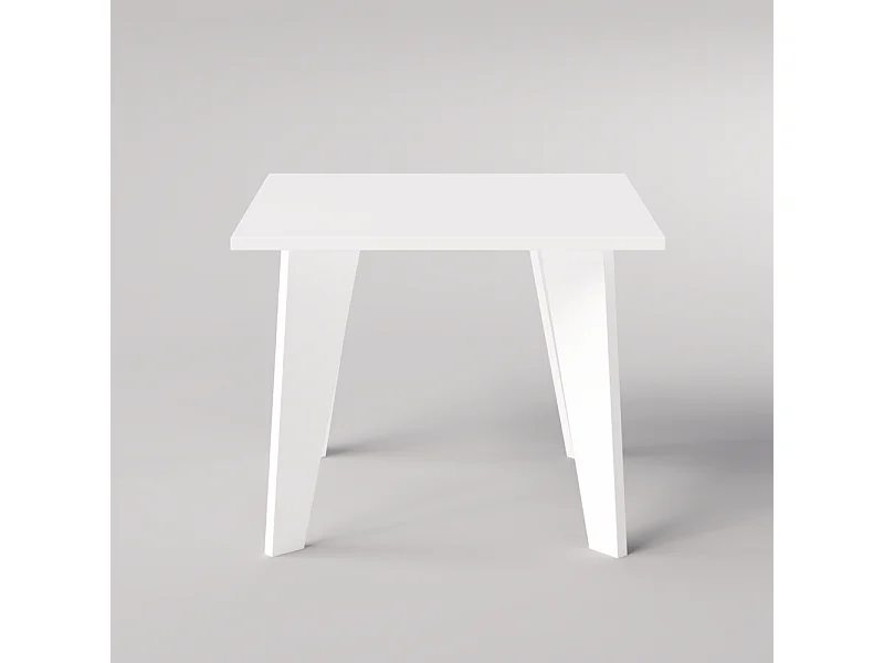 Table OLEN 90 x 90 cm pour cuisine, salon, salle à manger Blanc