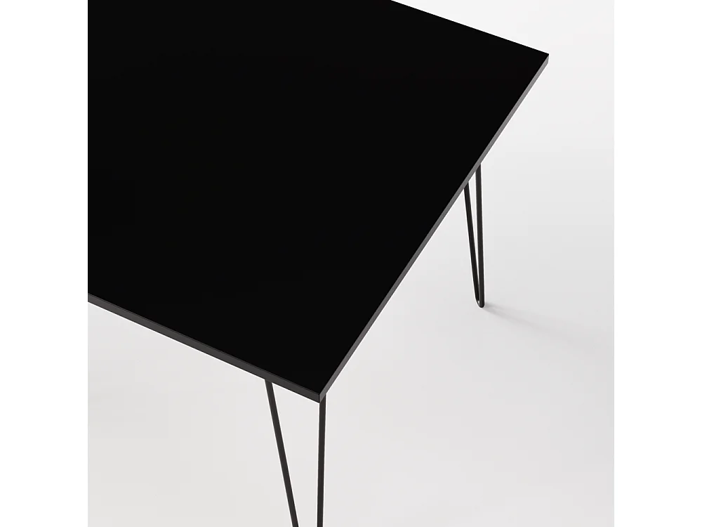 Tisch HAIRPIN 90 x 90 cm für Küche, Wohnzimmer, Esszimmer Schwarz
