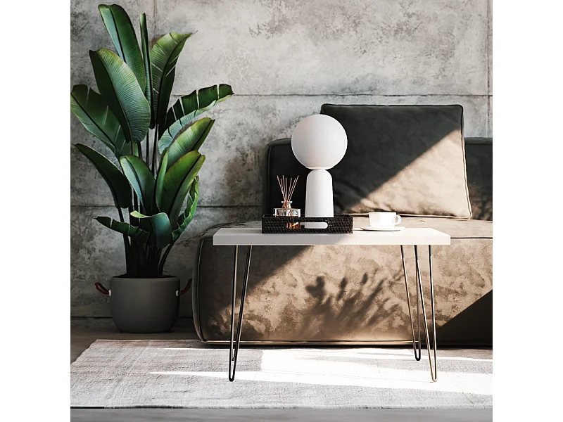 Mesa de centro VIDA 68 x 68 cm para salón, habitación Gris