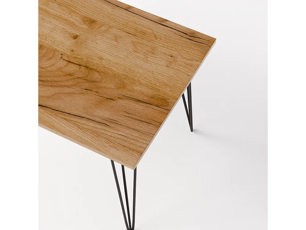 Mesa FISK 138 x 80 cm para cozinha, sala de estar, sala de jantar Carvalho Craft