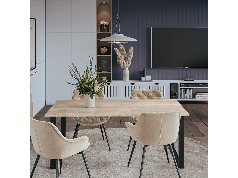 Laminierte Tischplatte in Eiche Sonoma 180 x 95 cm für Schreibtisch, Tisch, Beistelltisch