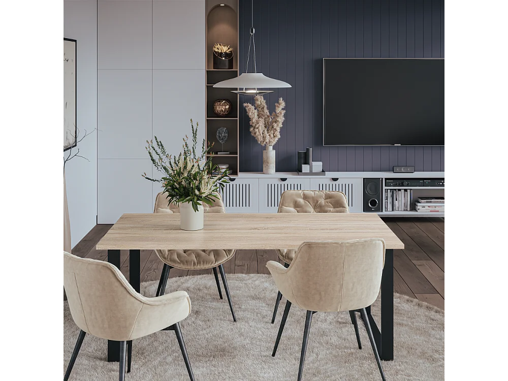 Piano laminato in rovere Sonoma 180 x 95 x 2,5 cm per scrivania, tavolo, tavolino