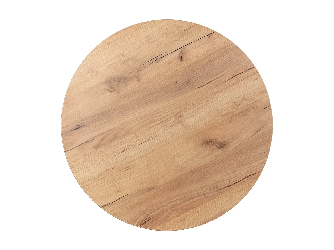 Tablero laminado roble craft redondo, diámetro 68 cm, para escritorio, mesa, mesita.