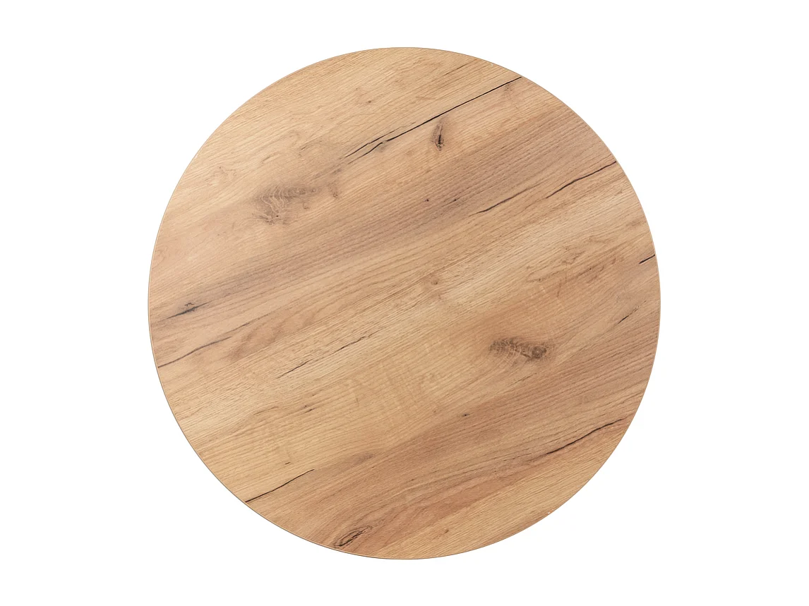 Tampo laminado em carvalho craft redondo com 68 x 2,5 cm para secretária, mesa, mesa de apoio