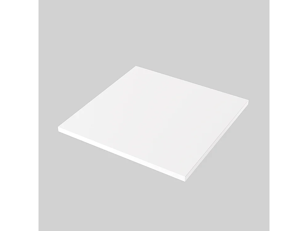 Tampo laminado branco 90 x 90 x 2,5 cm para secretária, mesa, mesa de apoio