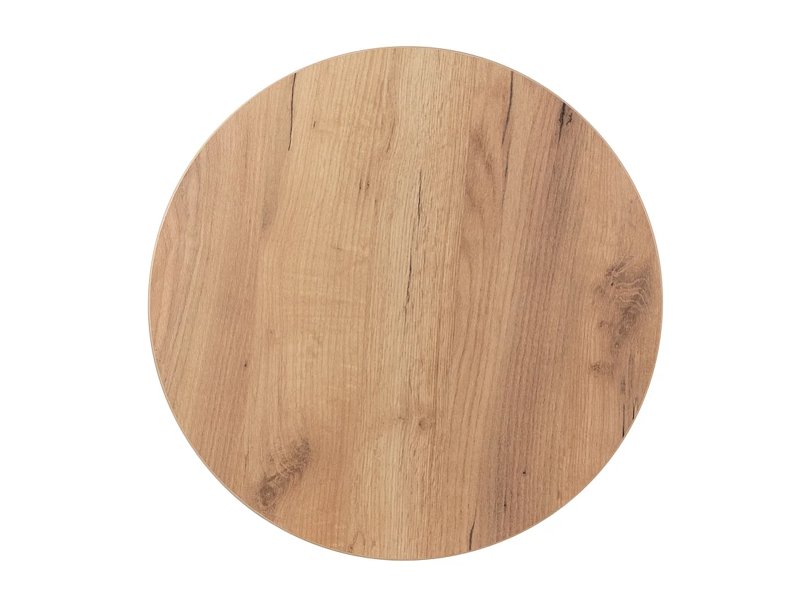 Plateau laminé chêne craft rond, diamètre 50 cm, pour bureau, table, table basse