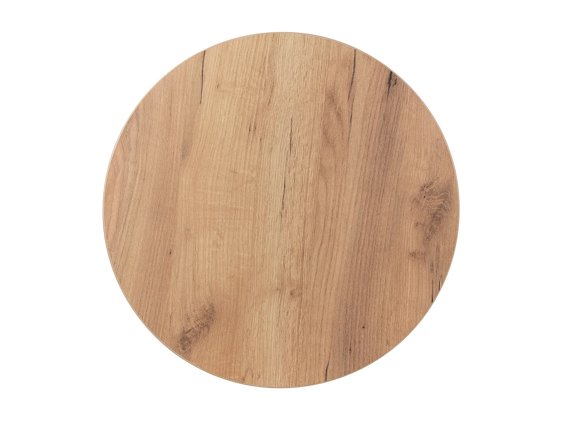 Tablero laminado roble craft redondo, diámetro 50 cm, para escritorio, mesa, mesita.
