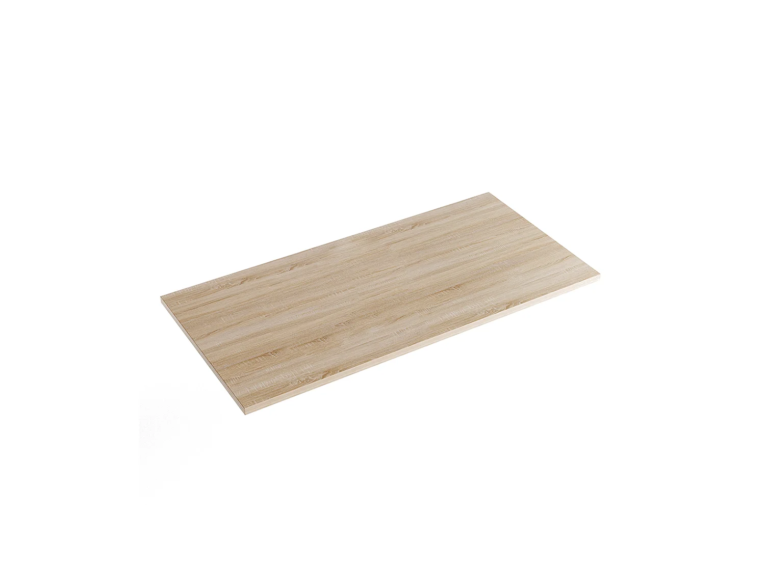 Plateau laminé chêne sonoma 138 x 68 cm pour bureau, table, table basse