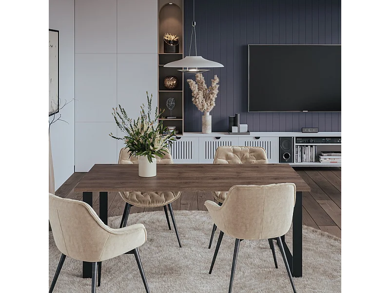 Laminierte Tischplatte in Schokoladen-Eiche, 160 x 80 cm, für Schreibtisch, Tisch, Beistelltisch