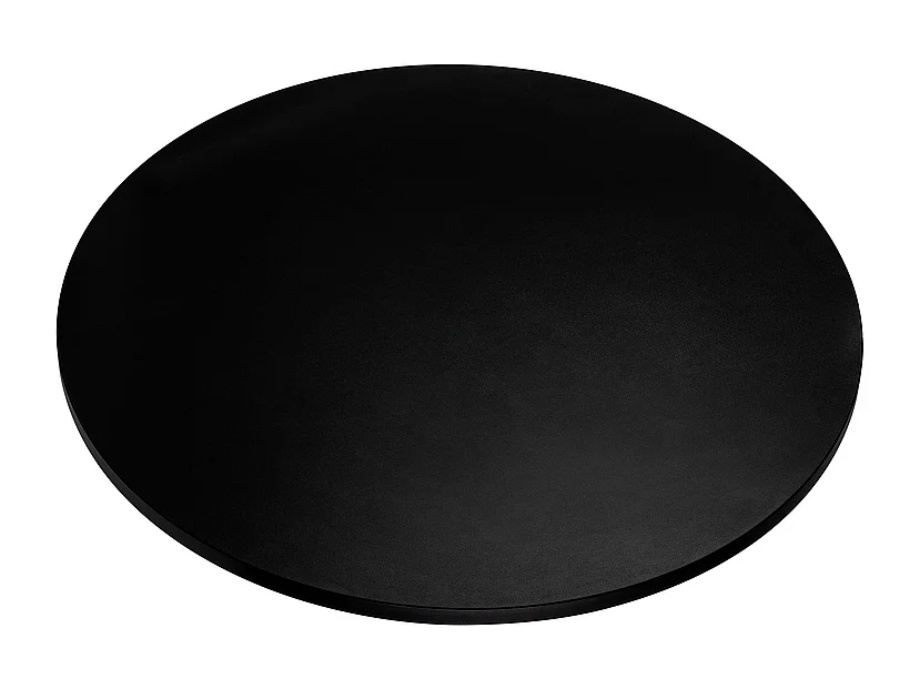 Tampo laminado preto redondo com 90 x 2,5 cm para secretária, mesa, mesa de apoio