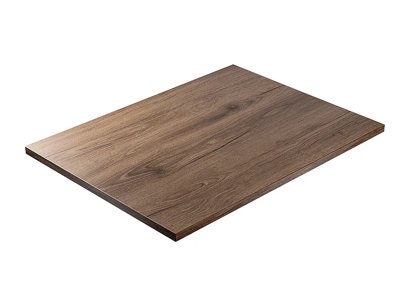 Plateau laminé chêne chocolat 120 x 80 cm pour bureau, table, table basse