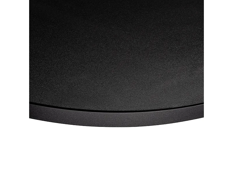 Piano laminato nero rotondo fi 50 x 2,5 cm per scrivania, tavolo, tavolino