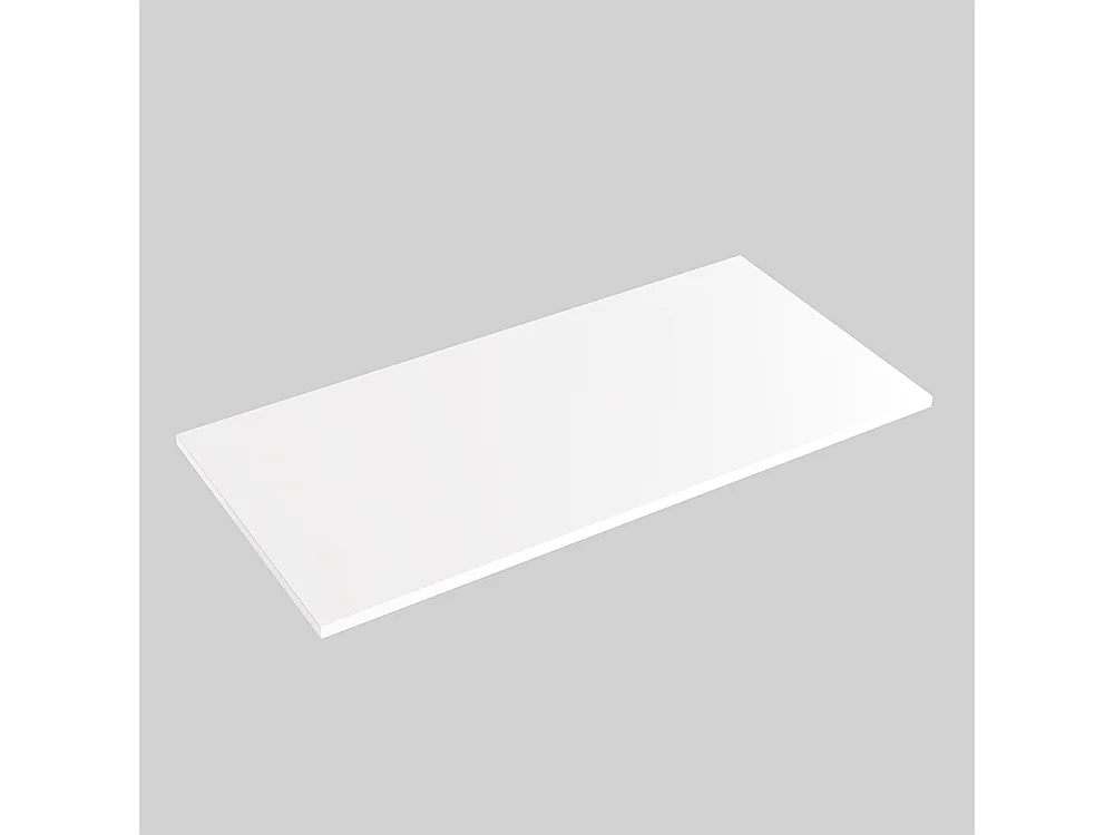 Tampo laminado branco 138 x 68 x 2,5 cm para secretária, mesa, mesa de apoio