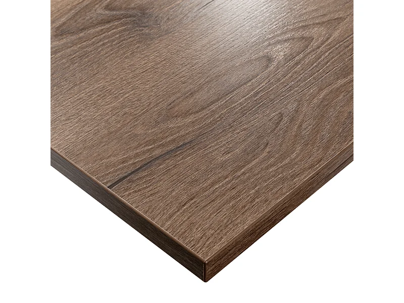 Plateau laminé chêne chocolat 120 x 60 cm pour bureau, table, table basse