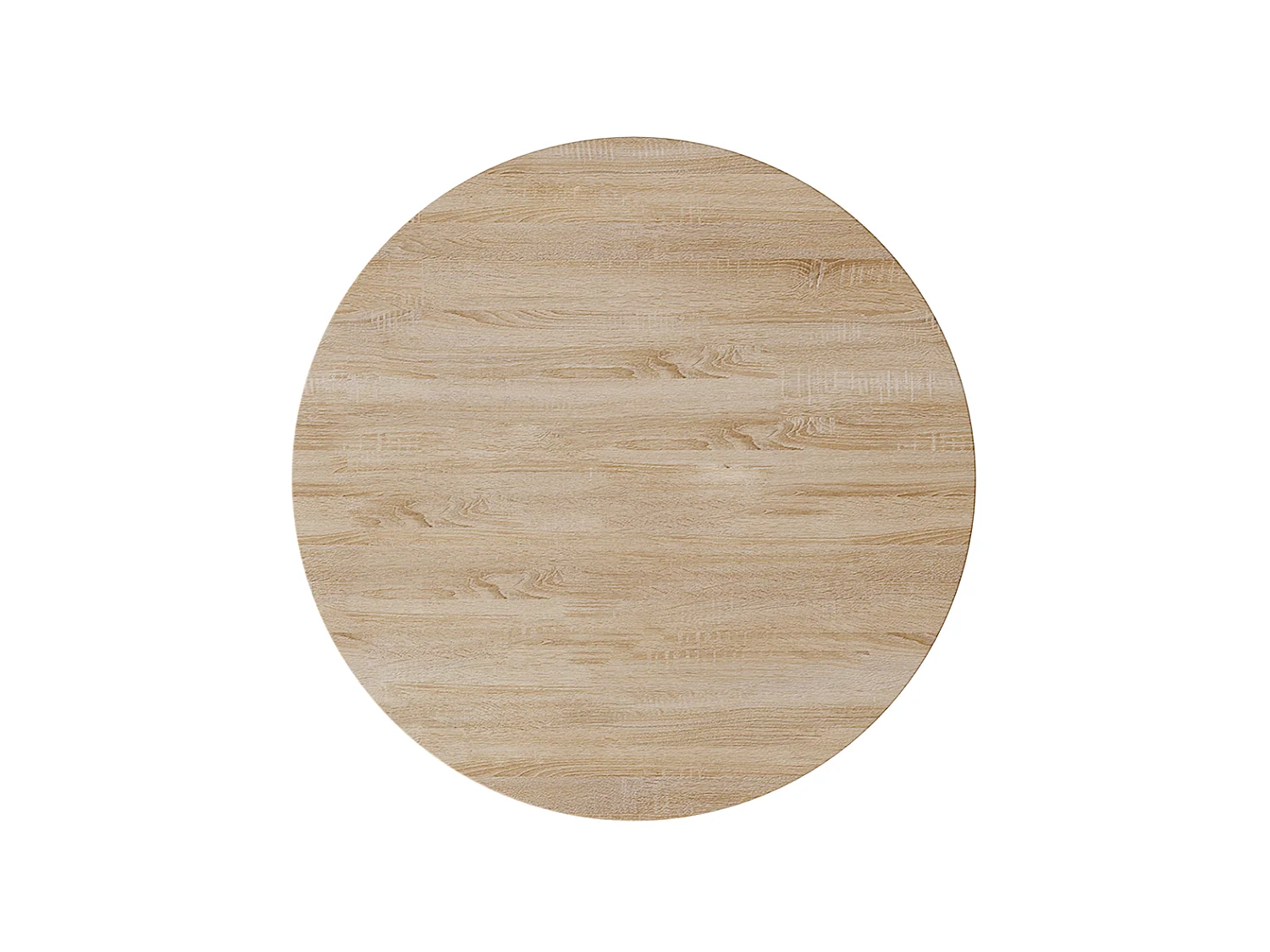 Plateau laminé chêne sonoma rond, diamètre 90 cm, pour bureau, table, table basse