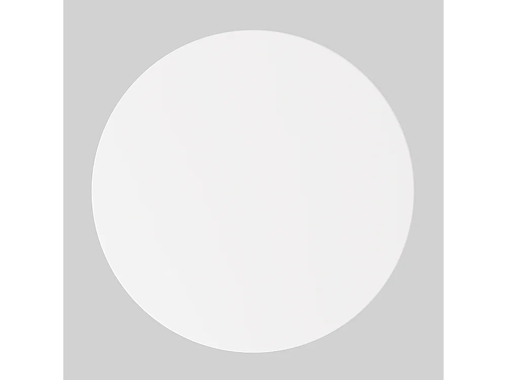 Plateau laminé blanc rond, diamètre 90 cm, pour bureau, table, table basse
